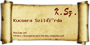 Kucsera Szilárda névjegykártya